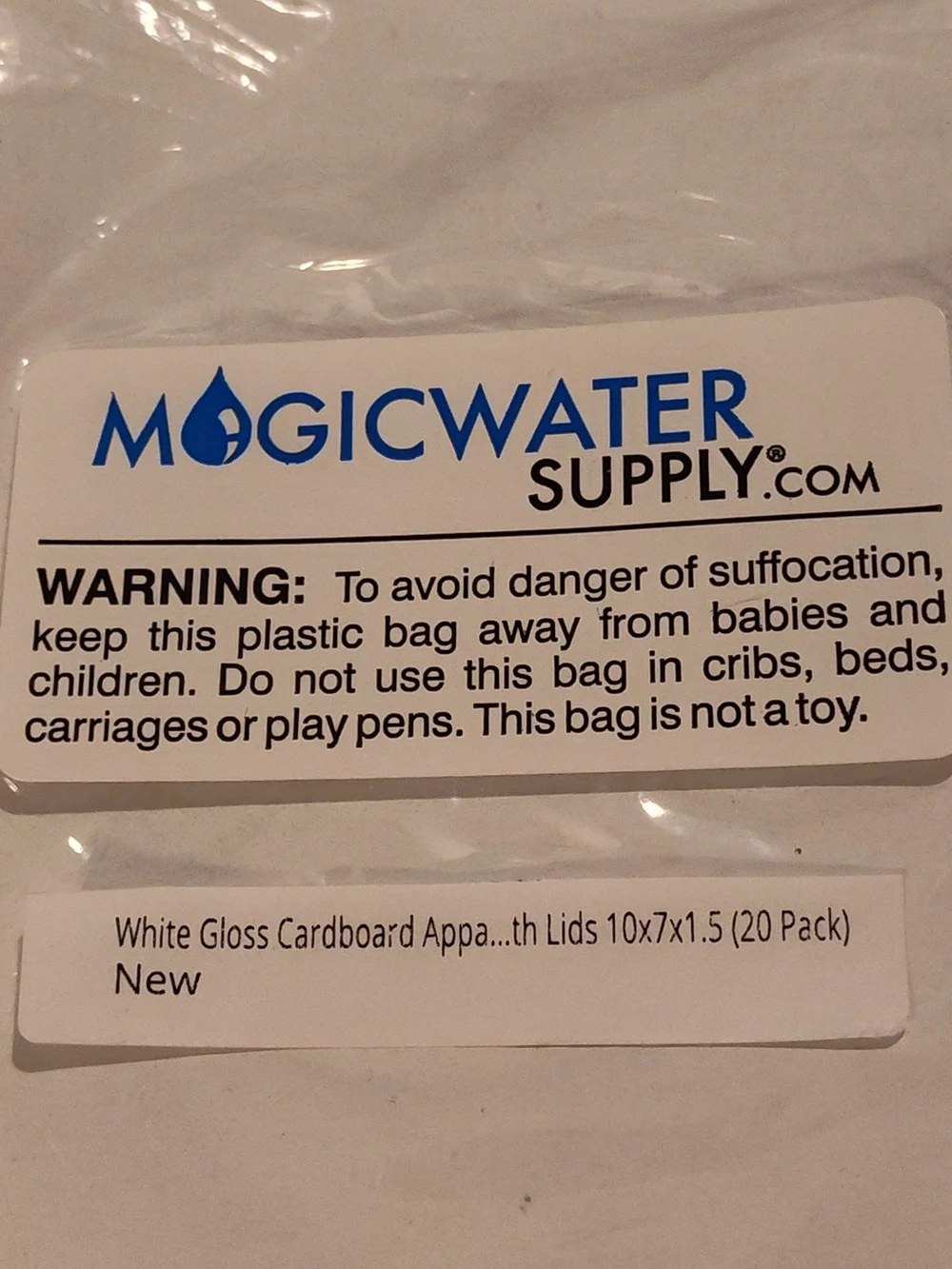 NWT & SEALED! 20ct MagicWater Supply White Gloss Cardboard Apparel Gift Boxes